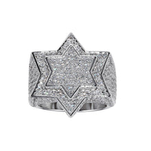 Load image into Gallery viewer, Sterling Silver Rhodium Plated Star CZ Ring - silverdepot