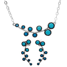 Load image into Gallery viewer, Sterling Silver Rhodium Plated Bubble Leaf Turquoise Stones Set