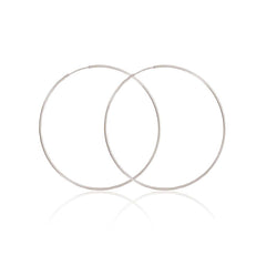 Sterling Silver High Polished 1.5MM Endless Hoop Earrings