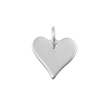 Load image into Gallery viewer, Sterling Silver High Polished Toggle Small Heart Engravable with Bail