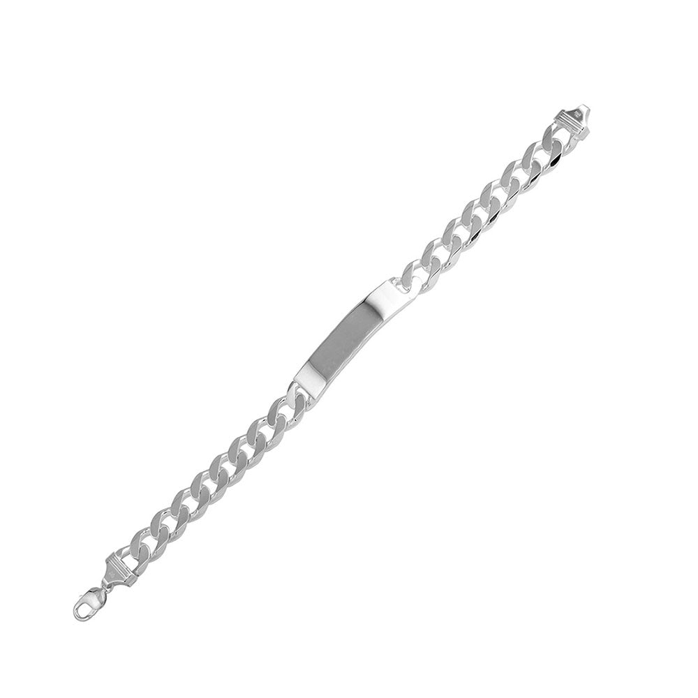 Sterling Silver Super Flat Engravable ID Curb 180-6.8mm Bracelet