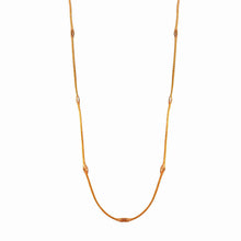 Load image into Gallery viewer, Italian Sterling Silver Rose Gold Plated Double Accent Mesh Necklace with Length of 39 inchesAnd Lobster Claw Clasp