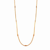 Italian Sterling Silver Rose Gold Plated Double Accent Mesh Necklace with Length of 39 inchesAnd Lobster Claw Clasp