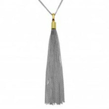 Load image into Gallery viewer, Sterling Silver Gold Plated Double Strand Chain with Hanging Tassel