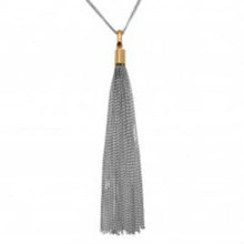 Load image into Gallery viewer, Sterling Silver Rose Gold Plated Double Strand Chain with Hanging Tassel