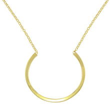 Load image into Gallery viewer, Sterling Silver Gold Plated Semi Circle Necklace