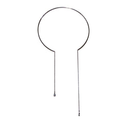 Sterling Silver Cuff Wire Necklace With Asymmetrical Tear Drops
