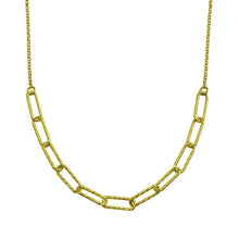 Load image into Gallery viewer, Sterling Silver Gold Plated Diamond Cut Link Chain Necklace - silverdepot