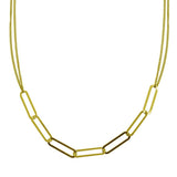 Sterling Silver Gold Plated Thin Curb Link Chain Necklace