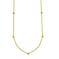 Sterling Silver Gold Plated Correana Chain 7 Knot Charm Necklace
