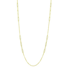 Load image into Gallery viewer, Sterling Silver Gold Plated Paperclip Chain Necklace