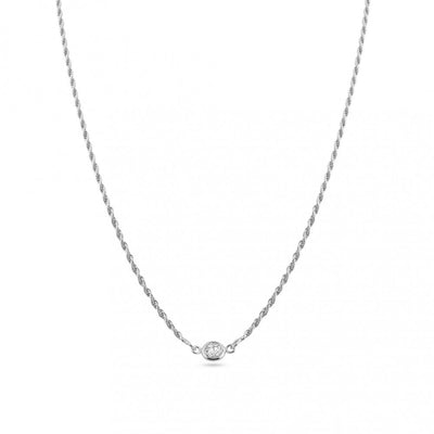 Sterling Silver Rhodium Plated Puffed Mariner Double Strand Curb And Rope Adjustable Link Necklace