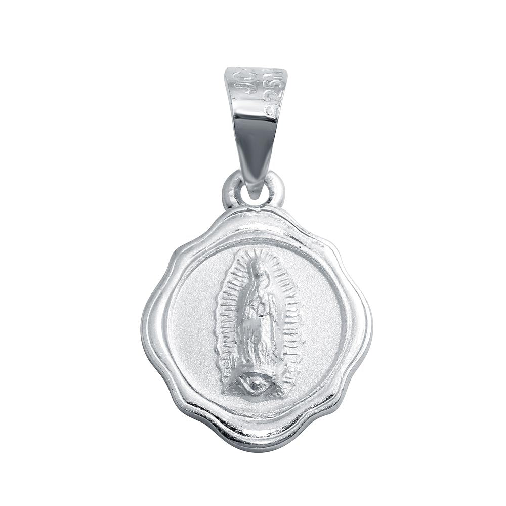Sterling Silver High Polished Lady Of Guadalupe Charm