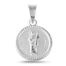 Load image into Gallery viewer, Sterling Silver High Polished Saint Jude Medallion