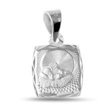 Load image into Gallery viewer, Sterling Silver High Polished Baptism Diamond Cut Medallion