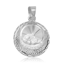 Load image into Gallery viewer, Sterling Silver High Polished DC Baptism Medallion Charm