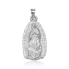 Load image into Gallery viewer, Sterling Silver High Polished Small Our Lady Of Guadalupe Pendant