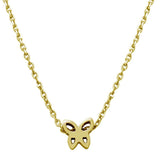 Sterling Silver Gold Plated Mini Butterfly Pendant Necklace