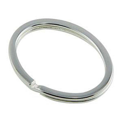 Sterling Silver High Polished Oval Keychain