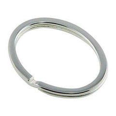 Sterling Silver High Polished Oval Keychain