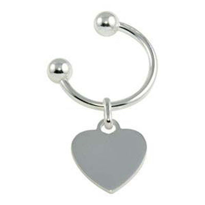 Sterling Silver High Polished U-Shaped Keychain