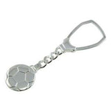 Sterling Silver High Polished Soccer Ball Keychain
