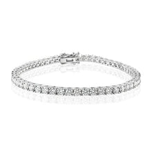 Load image into Gallery viewer, Sterling Silver Rhodium Plated Moissanite Stone 3mm Tennis Bracelet