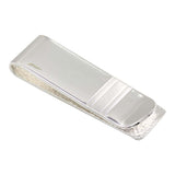 Sterling Silver Rhodium Plated Money Clip with Matte Bar