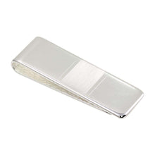 Load image into Gallery viewer, Sterling Silver Rhodium Plated Matte Bar Moneyclip