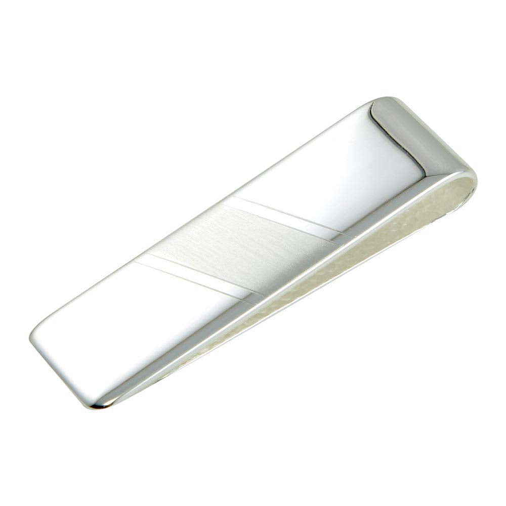 Sterling Silver Matte and High Polished Money Clip