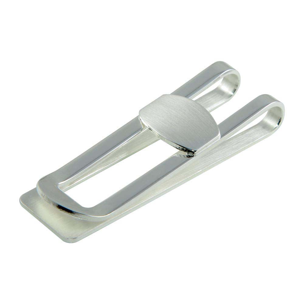 Sterling Silver Matte and High Polished Double Car Money Clip