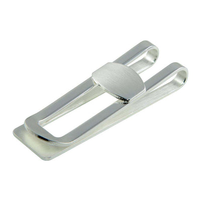 Sterling Silver Matte and High Polished Double Car Money Clip