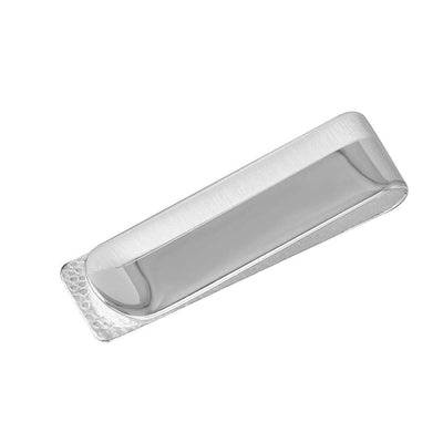 Sterling Silver High Polished And Matte Finished Money Clip