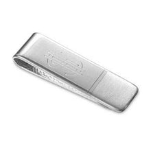 Load image into Gallery viewer, Sterling Silver Matte And High Polished Money Clip With Dollar Sign
