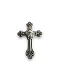 Sterling Silver Oxidized Celtic Cross Skull Clear CZ Pendant