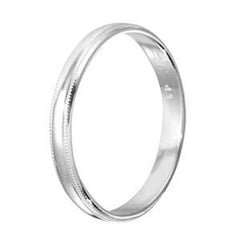 Sterling Silver High Polished Bordered Band Ring