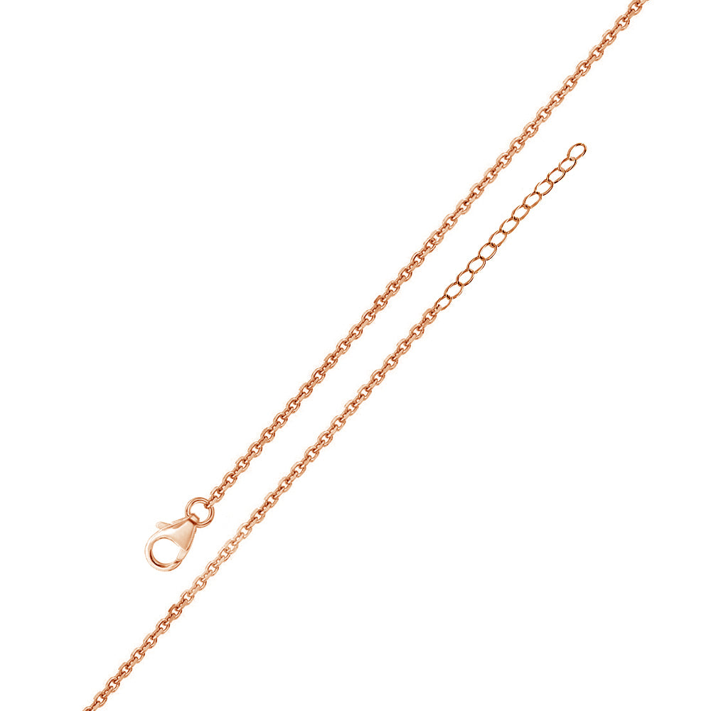 Sterling Silver Rose Gold Plated Adjustable Extension Chain