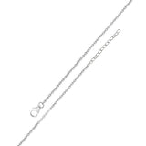 Sterling Silver Rhodium Plated Adjustable Extension Chain