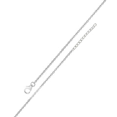 Sterling Silver Rhodium Plated Adjustable Extension Chain
