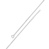 Sterling Silver Rhodium Plated Adjustable Extension Chain