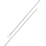 Sterling Silver Rhodium Plated Adjustable Extension Chain