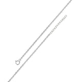 Sterling Silver Rhodium Plated Adjustable Extension Chain