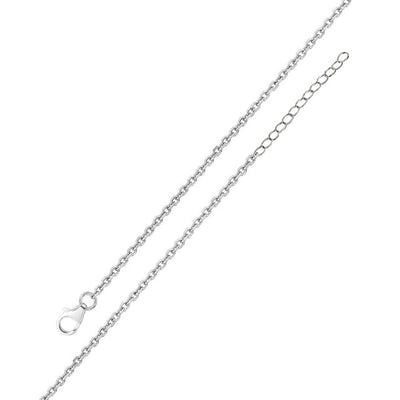 Sterling Silver Rhodium Plated Adjustable Extension Chain