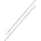 Sterling Silver Rhodium Plated Adjustable Extension Chain