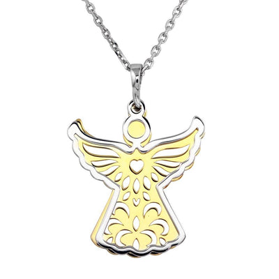 Sterling Silver Rhodium plated Angel Necklace