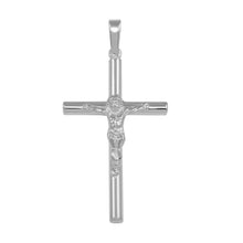 Load image into Gallery viewer, Sterling Silver Rhodium Plated Small Crucifix Pendant