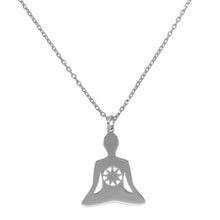 Load image into Gallery viewer, Sterling Silver Rhodium Plated Chakra Symbol Necklace