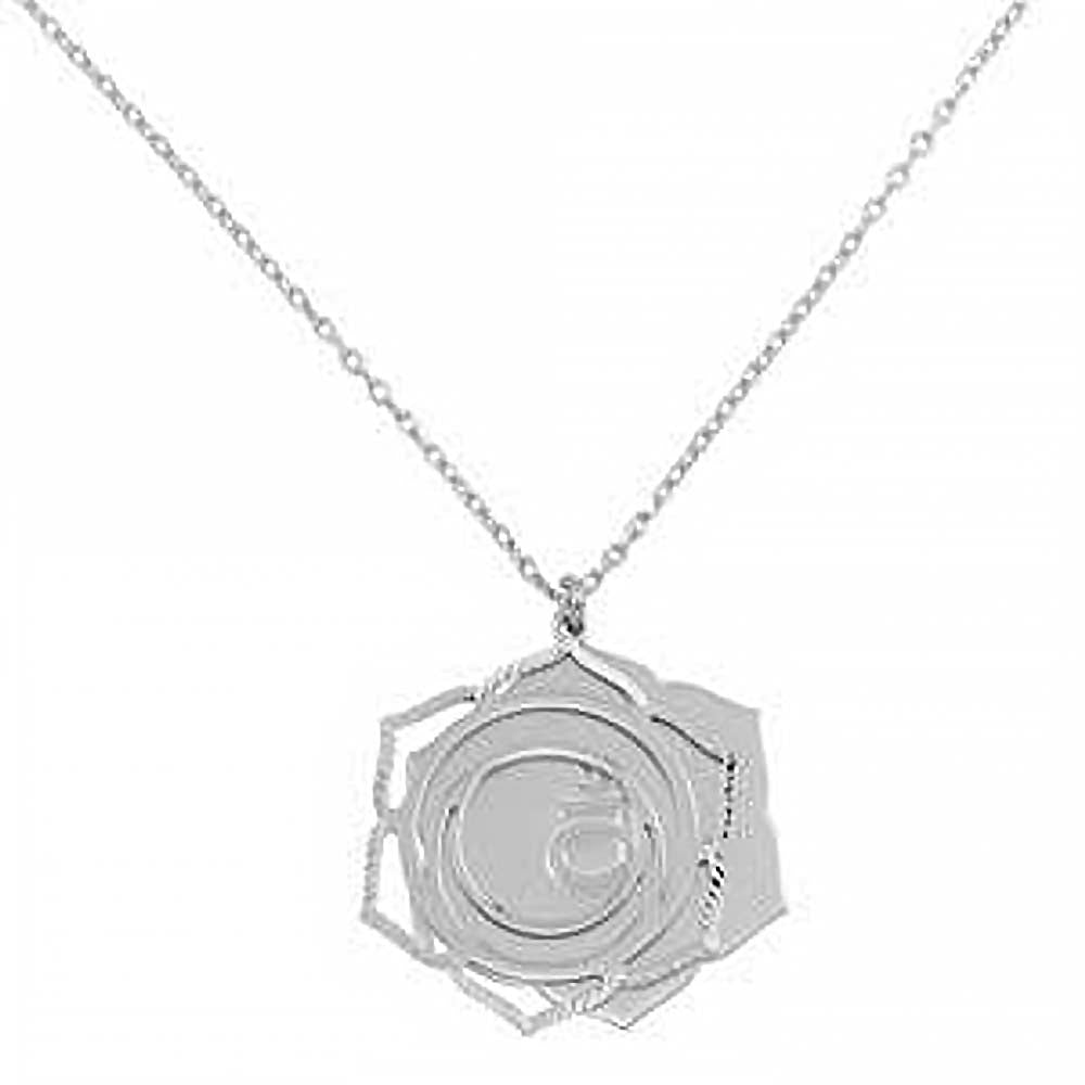 Sterling Silver Rhodium Plated Sacral Chakra Necklace