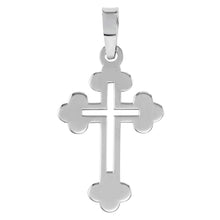 Load image into Gallery viewer, Sterling Silver Rhodium Plated Open Cross Pendant