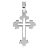 Sterling Silver Rhodium Plated Open Cross Pendant